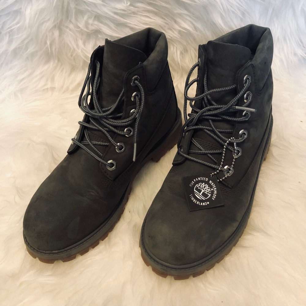 Timberland Premium 6” Dark Grey Nubuck Boots 5M